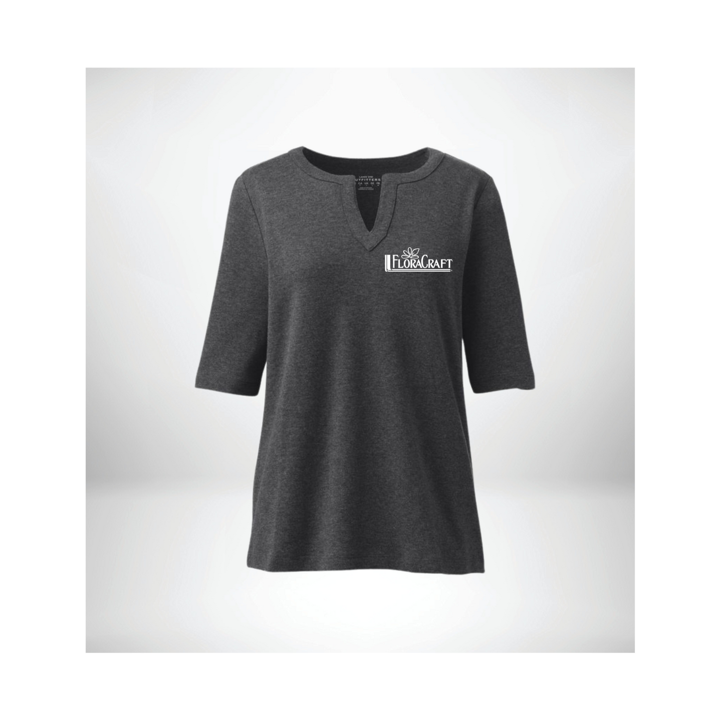 Woman's Half Sleeve Splitneck