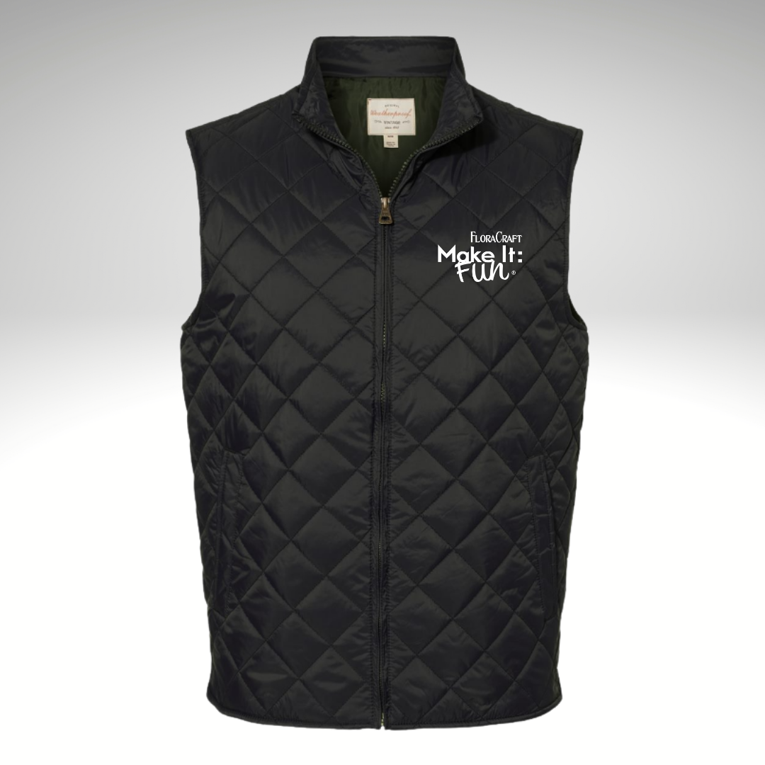 Weatherproof - Vintage Diamond Quilted Vest in Black - Heat Seal