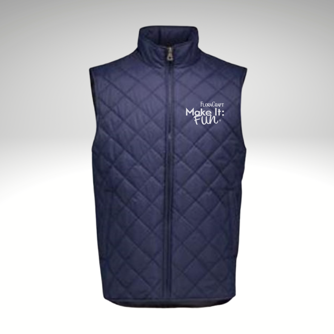 Weatherproof - Vintage Diamond Quilted Vest in Navy - Heat Seal