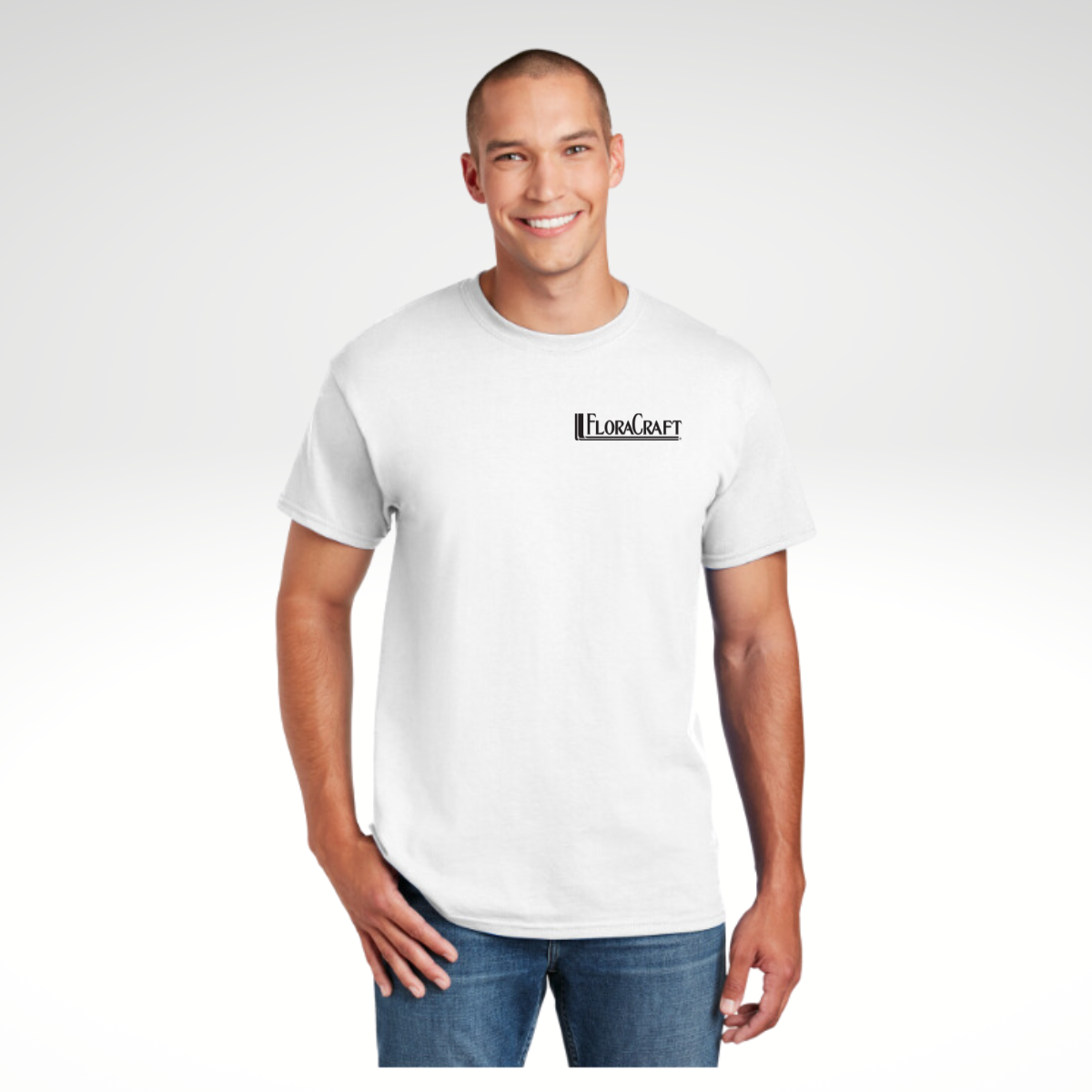 Gildan® DryBlend 50/50 T-Shirt in White - Embroidery