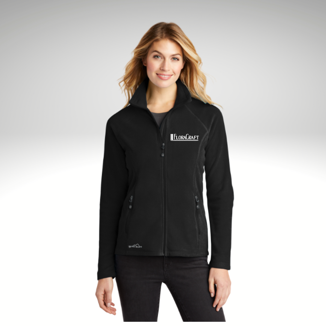 Eddie Bauer® Ladies Full-Zip Microfleece Jacket in Black - Embroidery