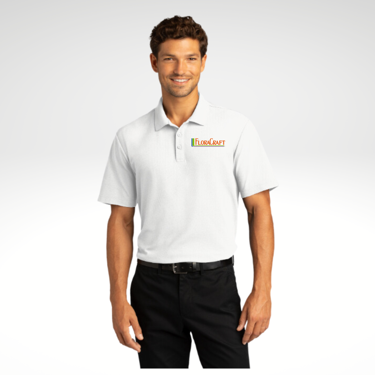 Port Authority ® SuperPro React ™ Polo in White - Embroidery
