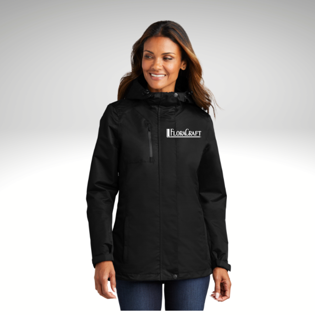 Port Authority® Ladies All-Conditions Jacket in Black - Heat Seal