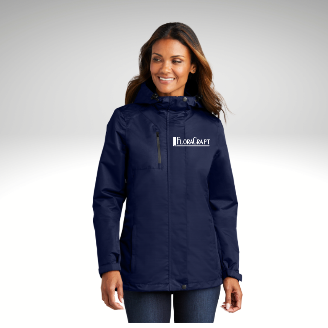 Port Authority® Ladies All-Conditions Jacket in True Navy - Heat Seal