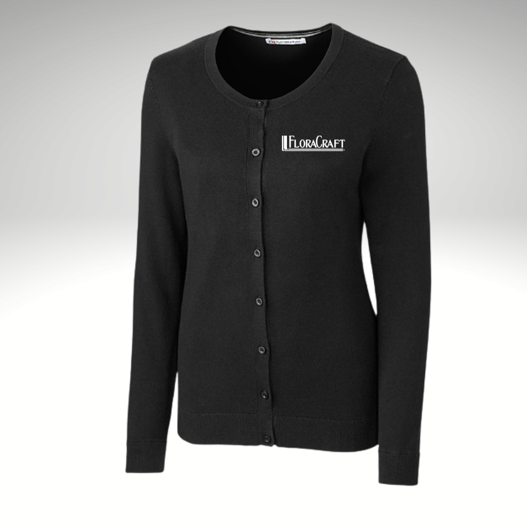 Cutter & Buck Women's Lakemont Cardigan Sweater in Black - Heat Seal