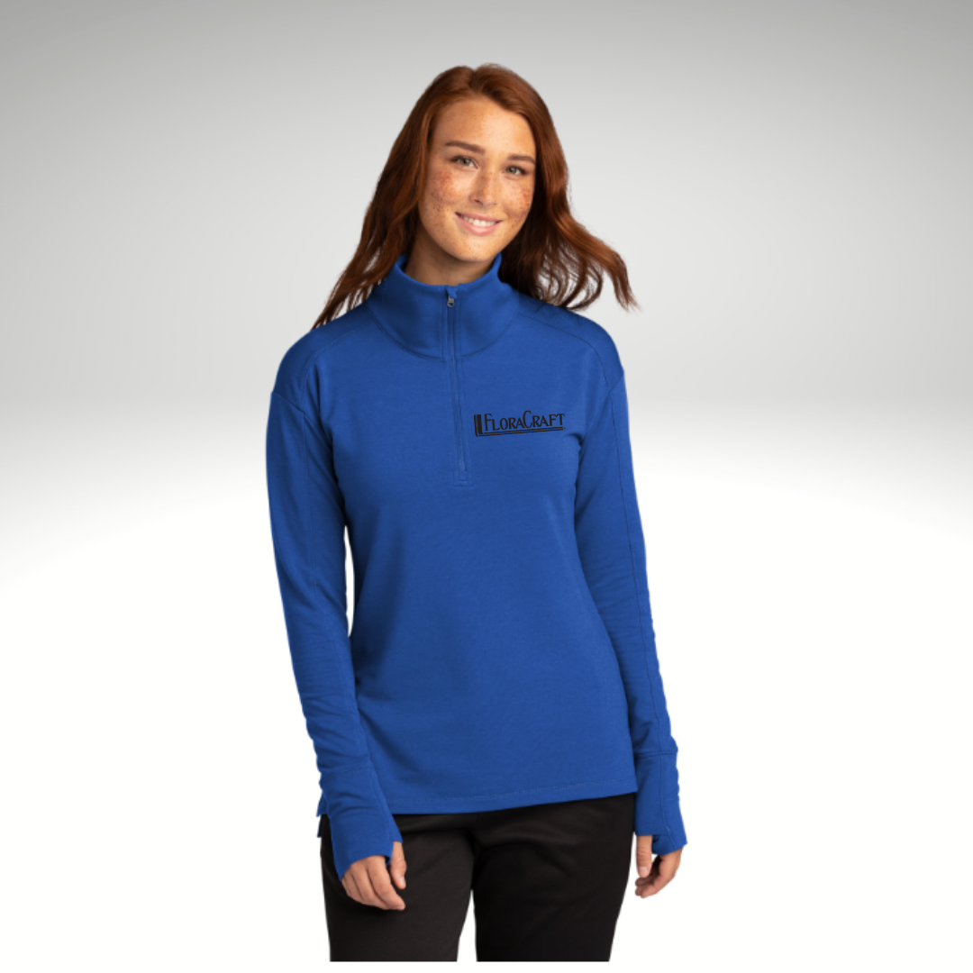 Sport-Tek ® Ladies Sport-Wick ® Flex Fleece 1/4-Zip in True Royal - Embroidery