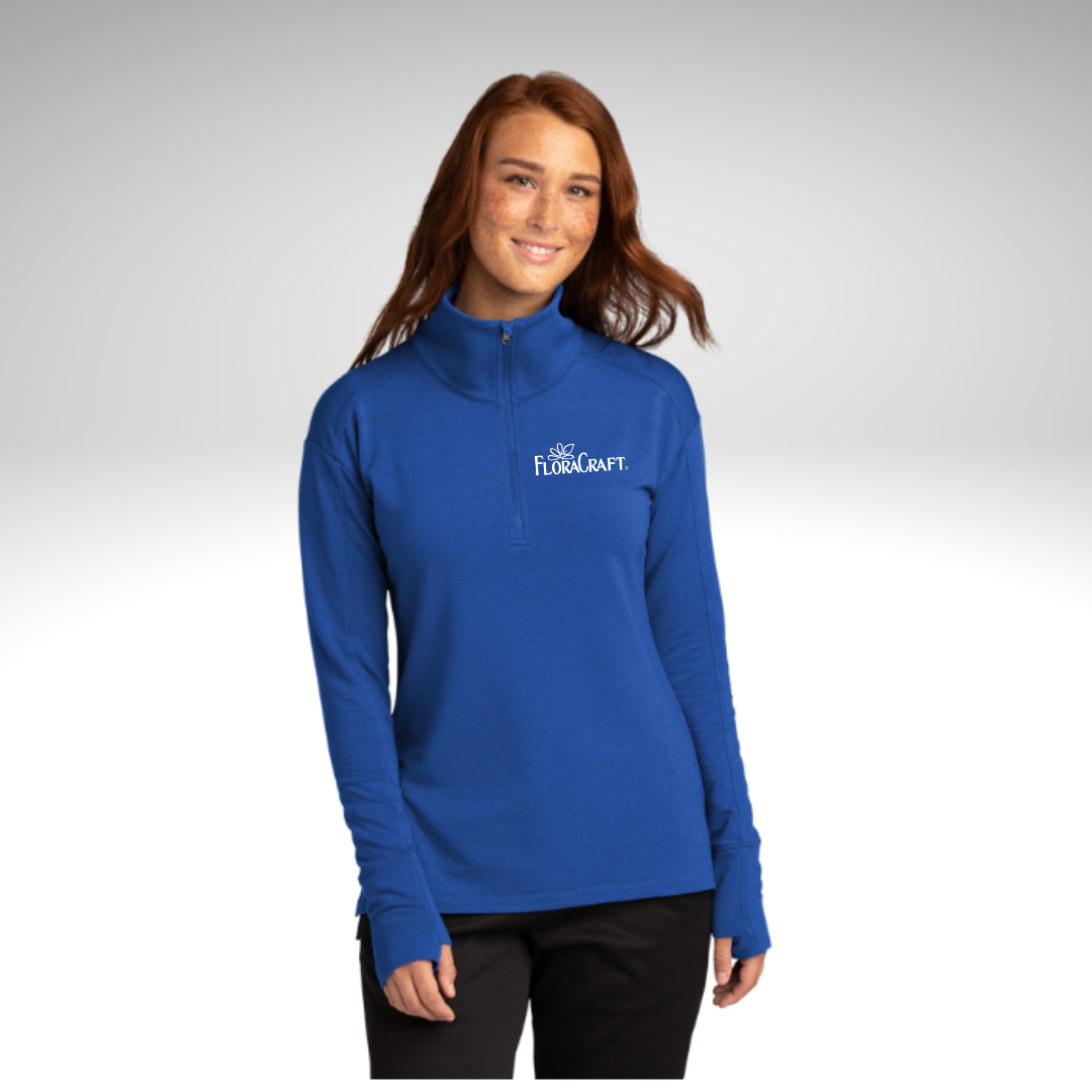 Sport-Tek ® Ladies Sport-Wick ® Flex Fleece 1/4-Zip in True Royal - Embroidery
