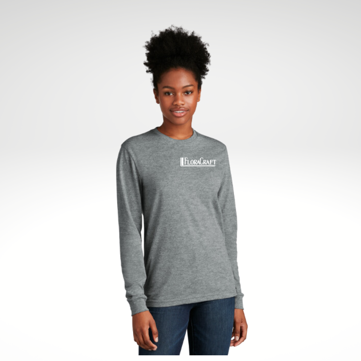Next Level Apparel® Unisex CVC Long Sleeve Tee in Dark Heather Grey