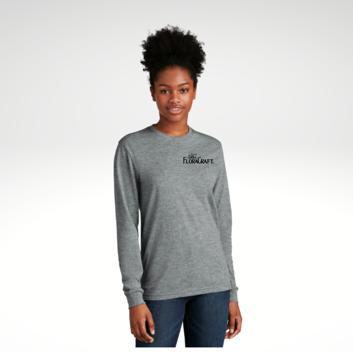 Next Level Apparel® Unisex CVC Long Sleeve Tee in Dark Heather Grey