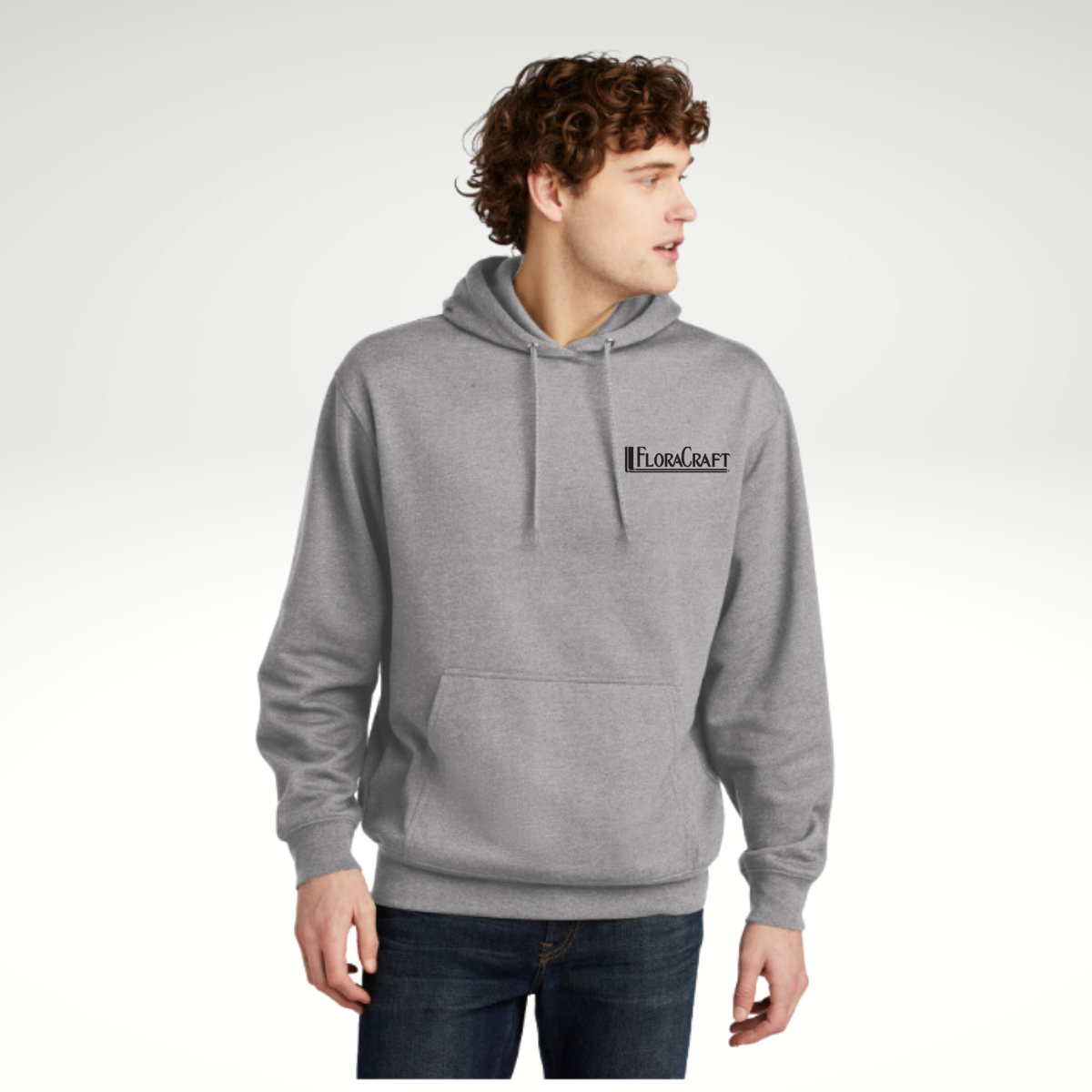 Port & Company® Fleece Pullover Hooded Sweatshirt in Athletic Heather - Heat Seal