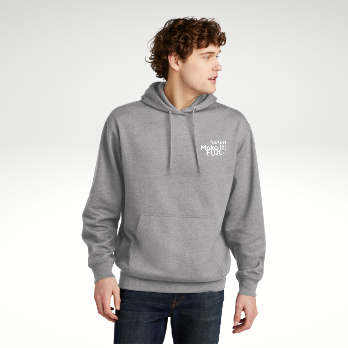 Port & Company® Fleece Pullover Hooded Sweatshirt in Athletic Heather - Heat Seal