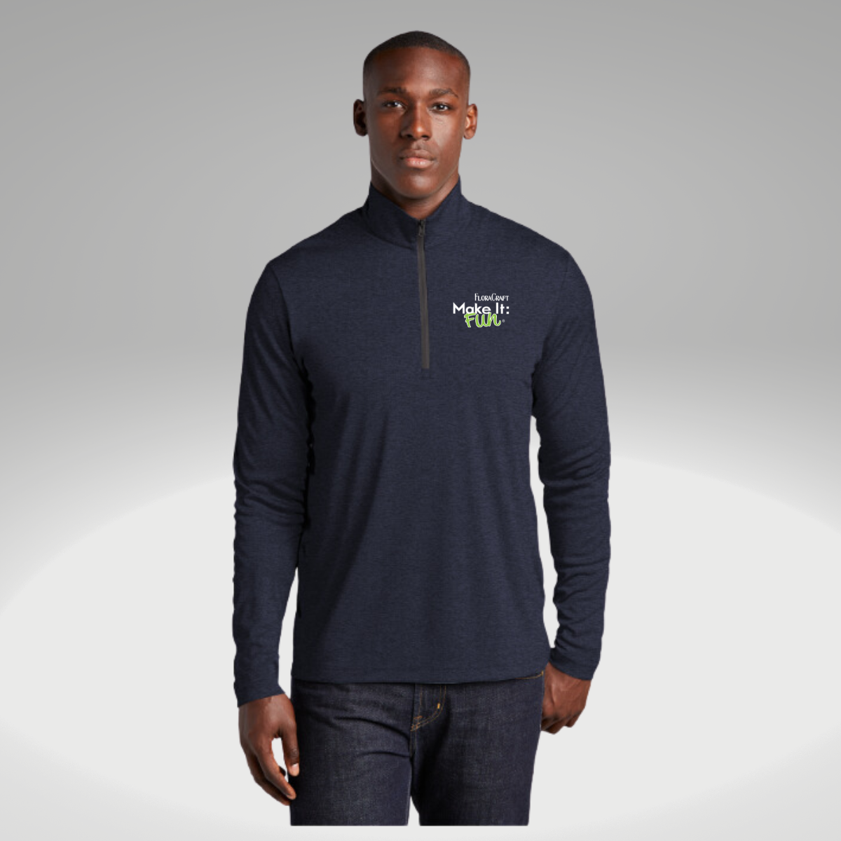 Sport-Tek ® Endeavor 1/2-Zip Pullover in Deep Navy Heather