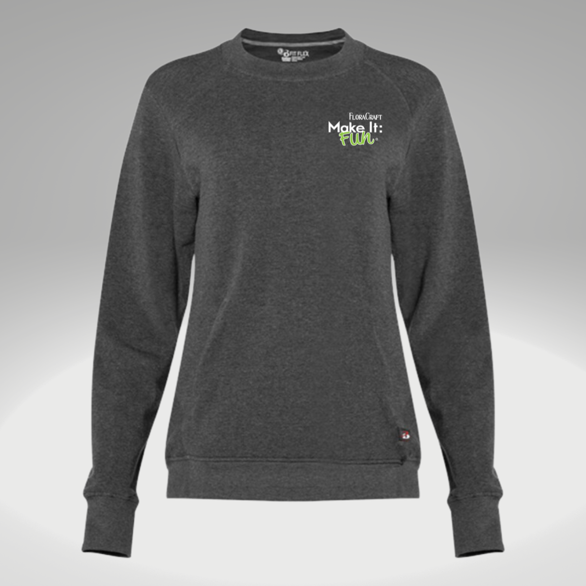 Badger - FitFlex Women's French Terry Sweatshirt in Charcoal