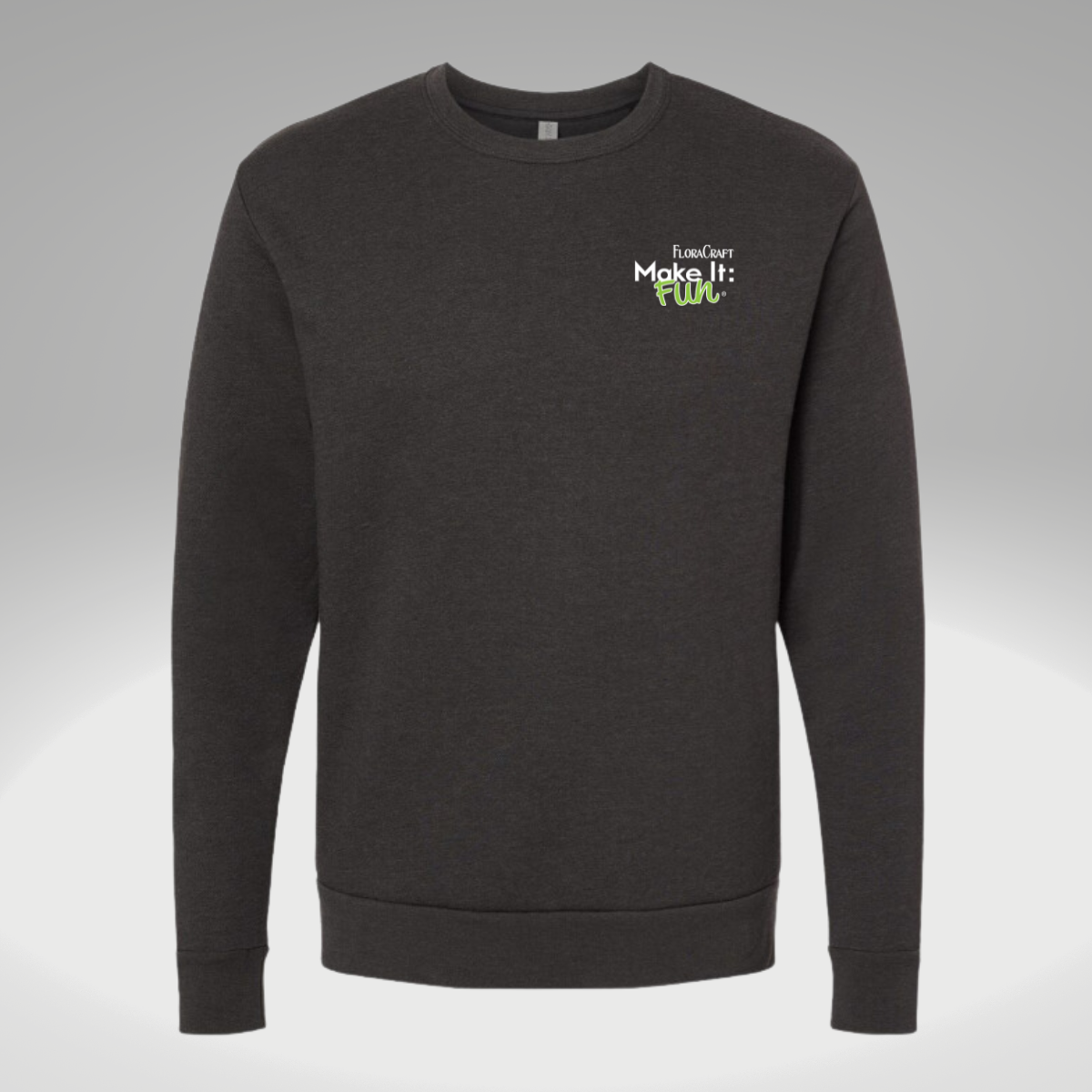 Next Level - Unisex Malibu Crewneck Sweatshirt in Heather Black - Embroidery