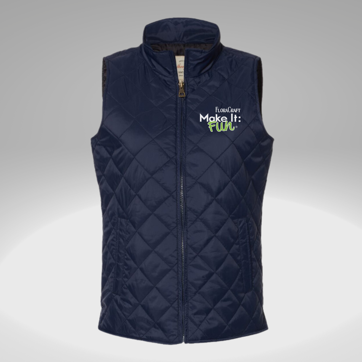 Weatherproof - Women's Vintage Diamond Quilted Vest in Navy - Heat Seal