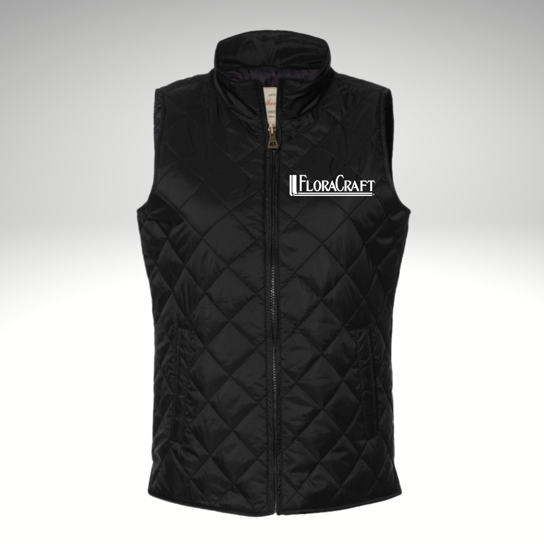 Weatherproof - Women's Vintage Diamond Quilted Vest in Black - Heat Seal