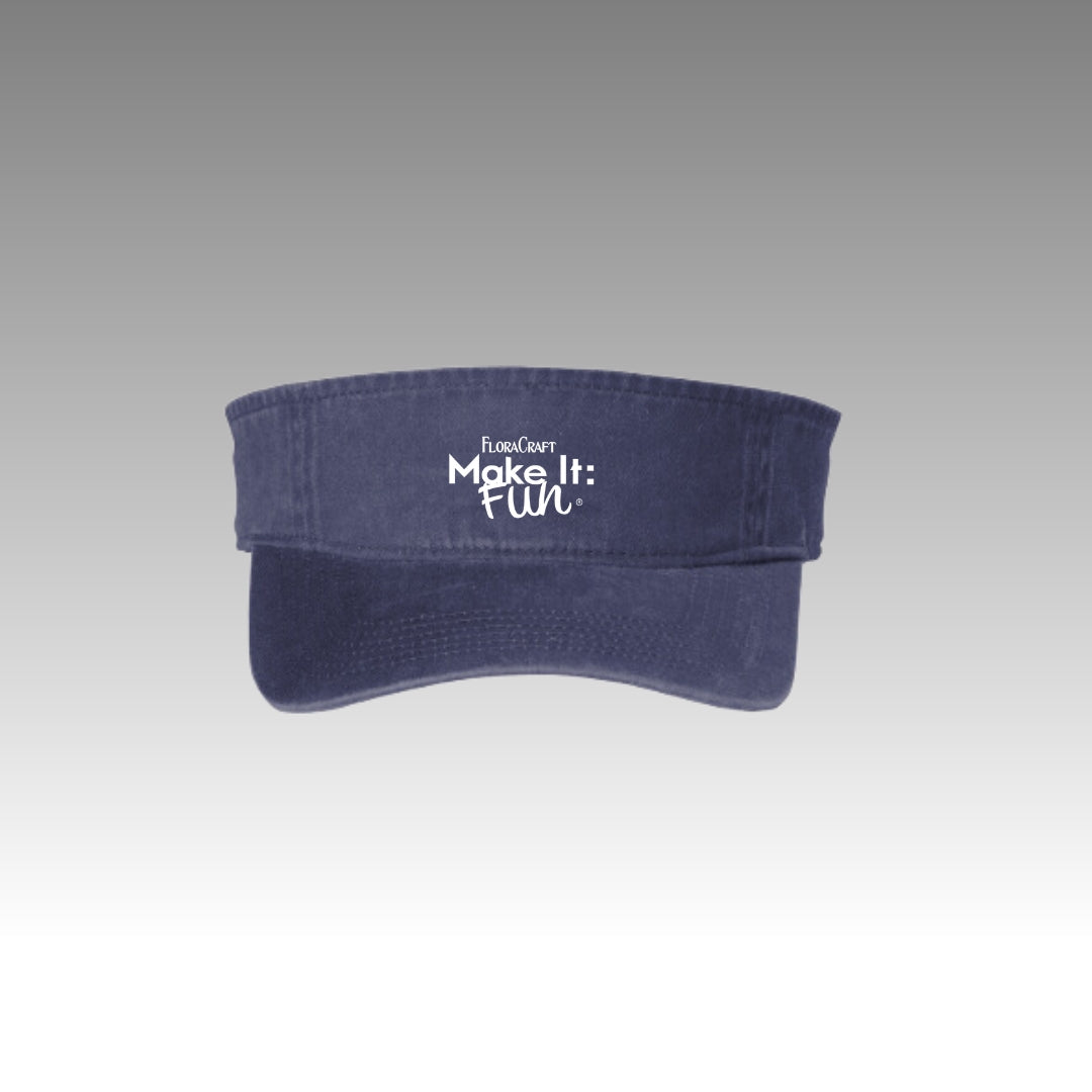 Port Authority® Beach Wash® Visor in Denim Blue