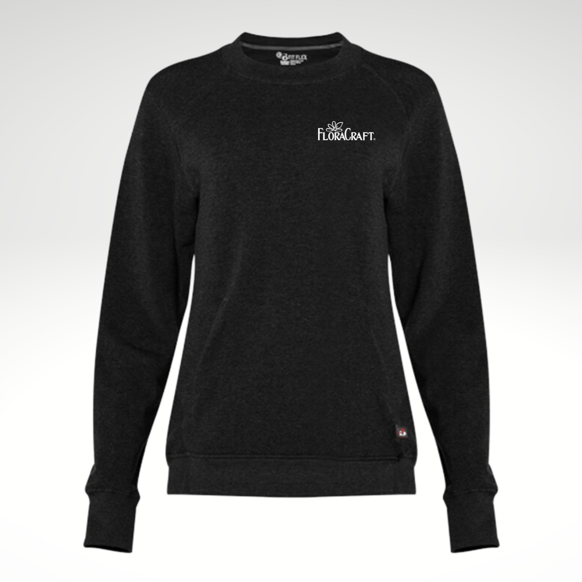 Badger - FitFlex Women's French Terry Sweatshirt in Black - Embroidery