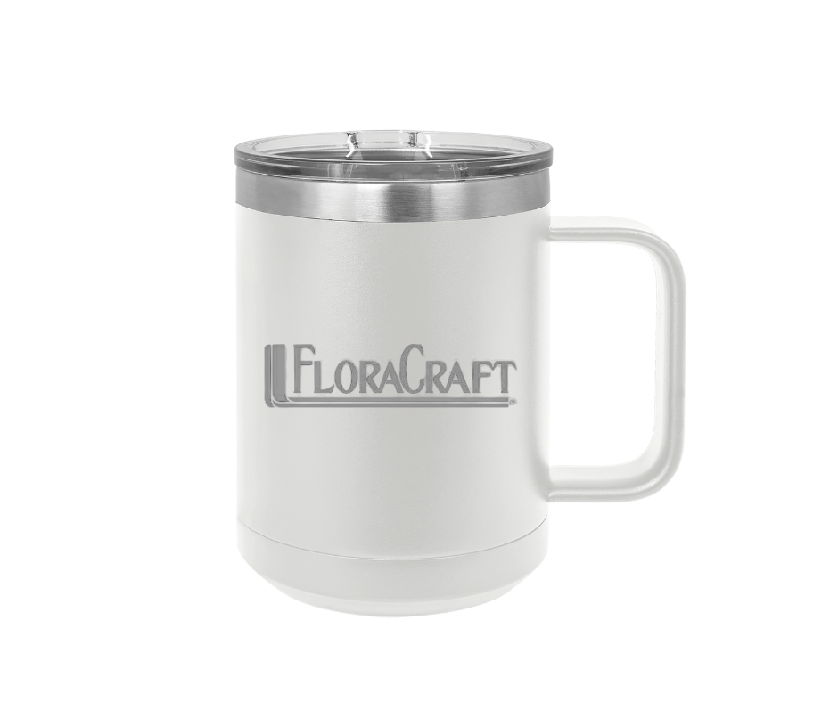 Polar Camel 15 oz. White Vacuum Insulated Mug with Slider Lid
