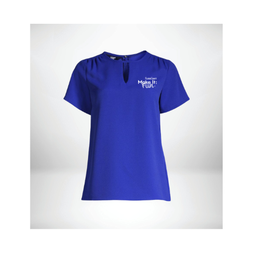 Women's Keyhole Blouse - Heat Seal