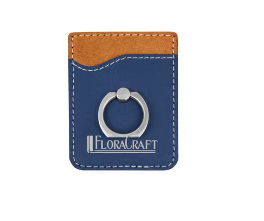 Leatherette Phone Wallet with Ring Sample