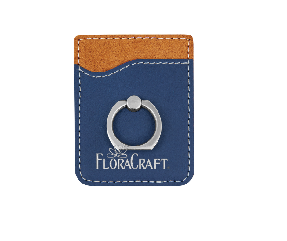 Leatherette Phone Wallet with Ring Sample