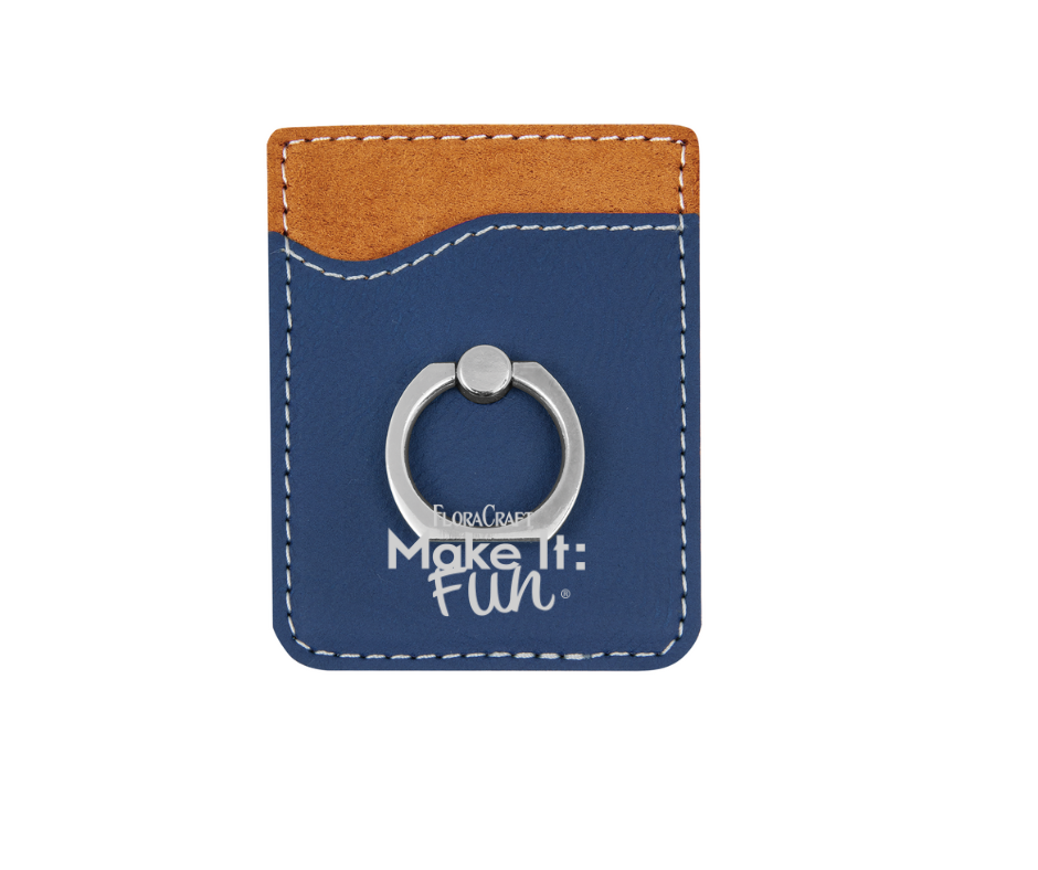 Leatherette Phone Wallet with Ring Sample