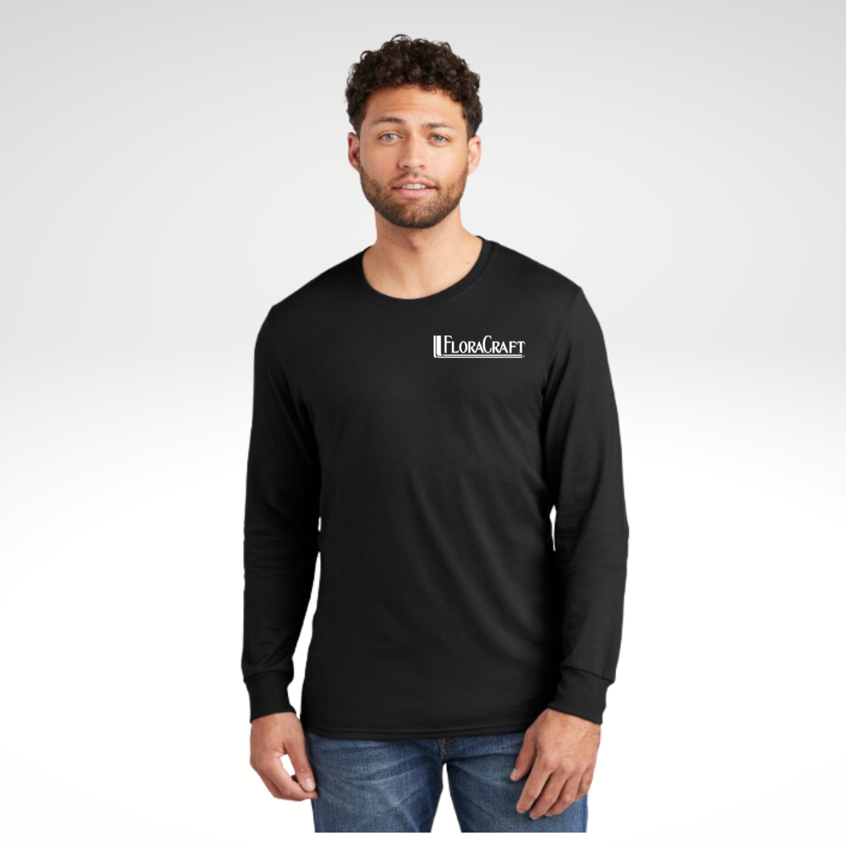 JERZEES® Premium Blend Ring Spun Long Sleeve T-Shirt in Black Ink - Heat Seal