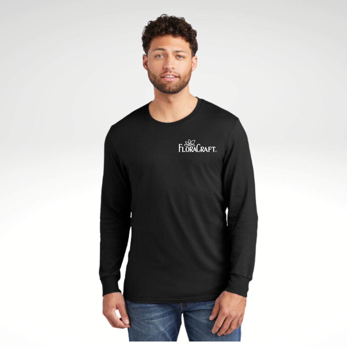 JERZEES® Premium Blend Ring Spun Long Sleeve T-Shirt in Black Ink - Heat Seal