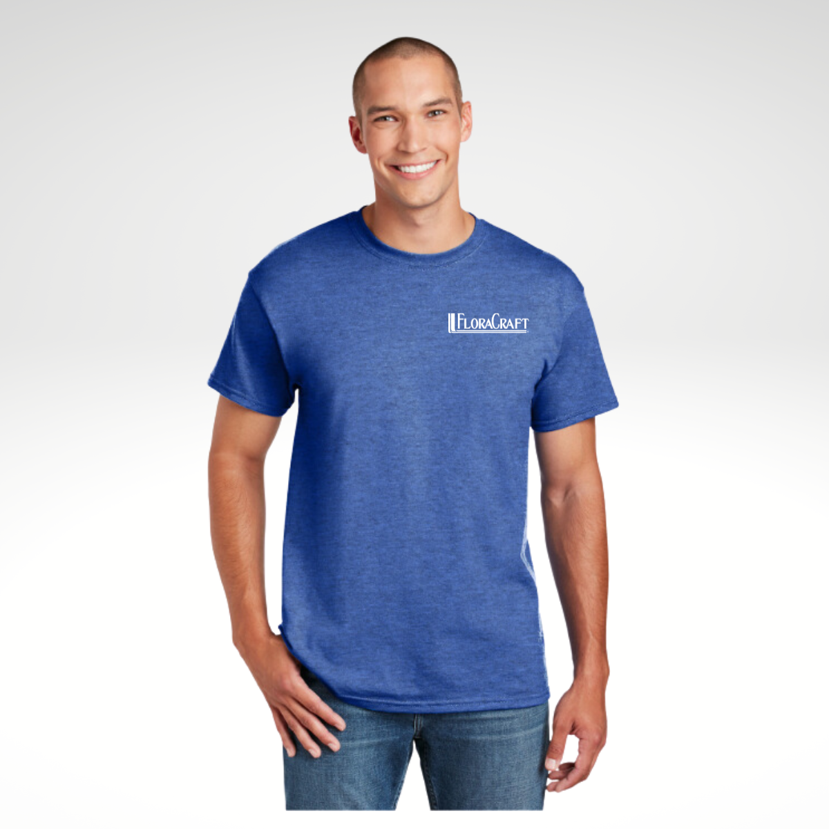 Gildan® DryBlend 50/50 T-Shirt in Heather Royal