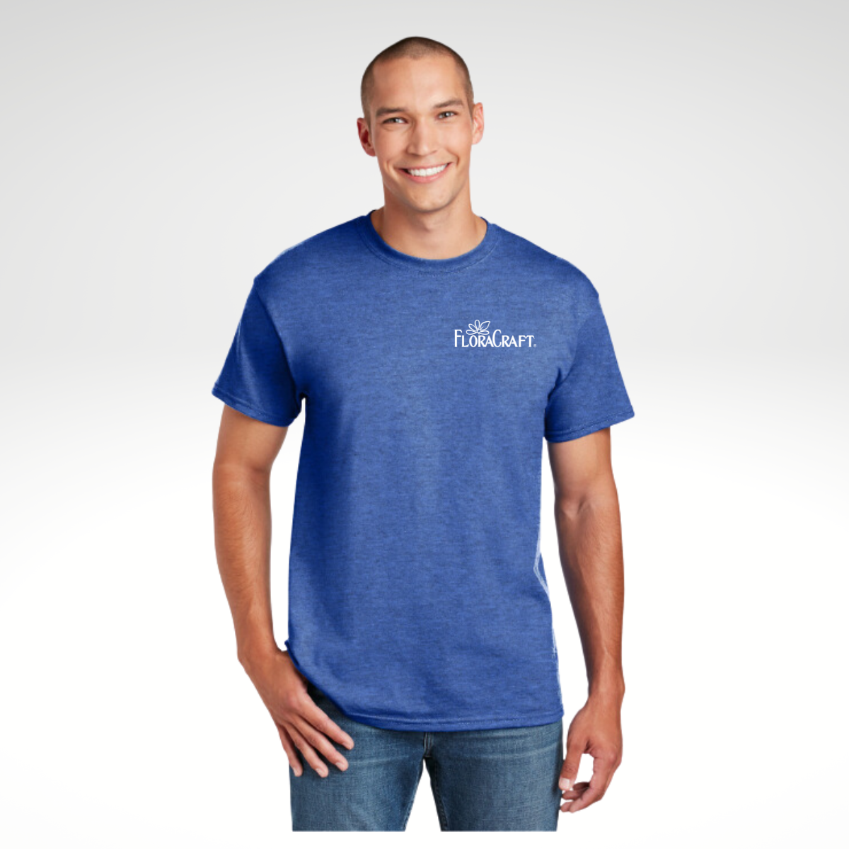 Gildan® DryBlend 50/50 T-Shirt in Heather Royal