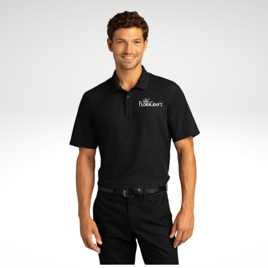 Port Authority ® SuperPro React ™ Polo in Deep Black - Embroidery