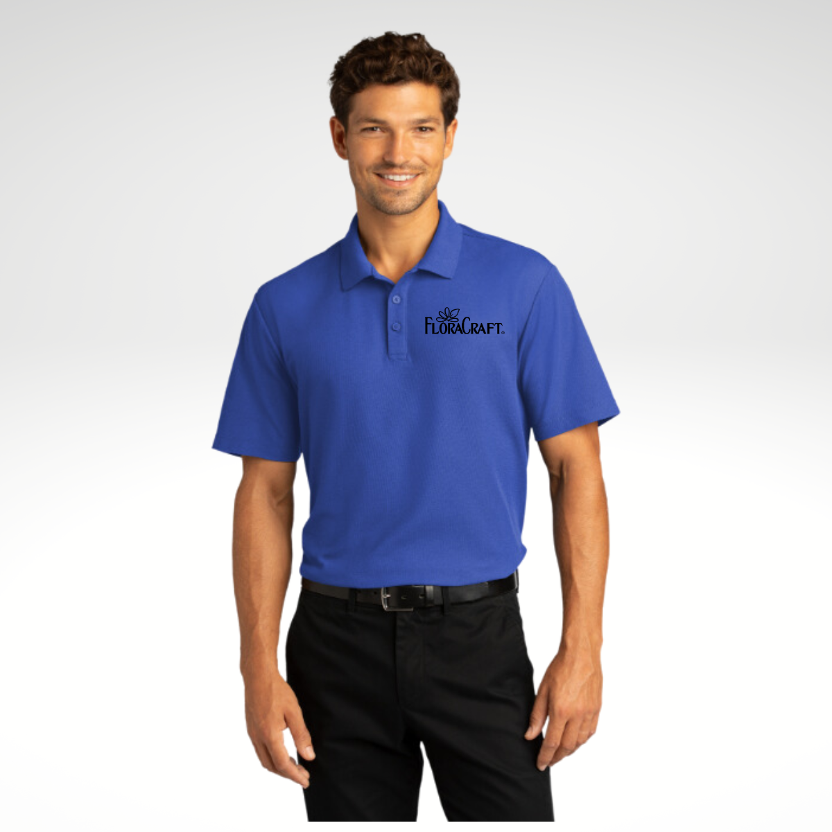 Port Authority ® SuperPro React ™ Polo in True Royal - Embroidery
