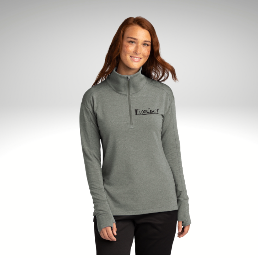 Sport-Tek ® Ladies Sport-Wick ® Flex Fleece 1/4-Zip in Light Grey Heather