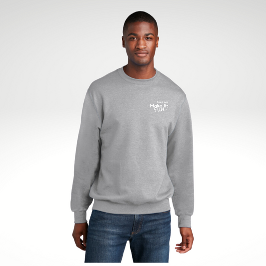 Port & Company® Core Fleece Crewneck Sweatshirt in Ash - Heat Seal