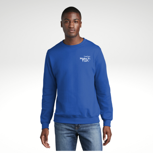 Port & Company® Core Fleece Crewneck Sweatshirt in Royal - Heat Seal