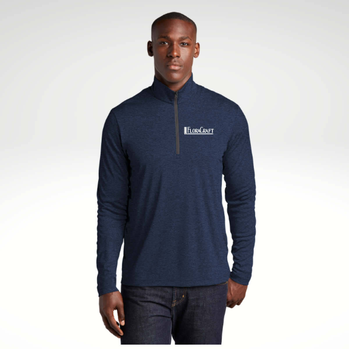 Sport-Tek ® Endeavor 1/2-Zip Pullover in Dark Royal Heather - Heat Seal