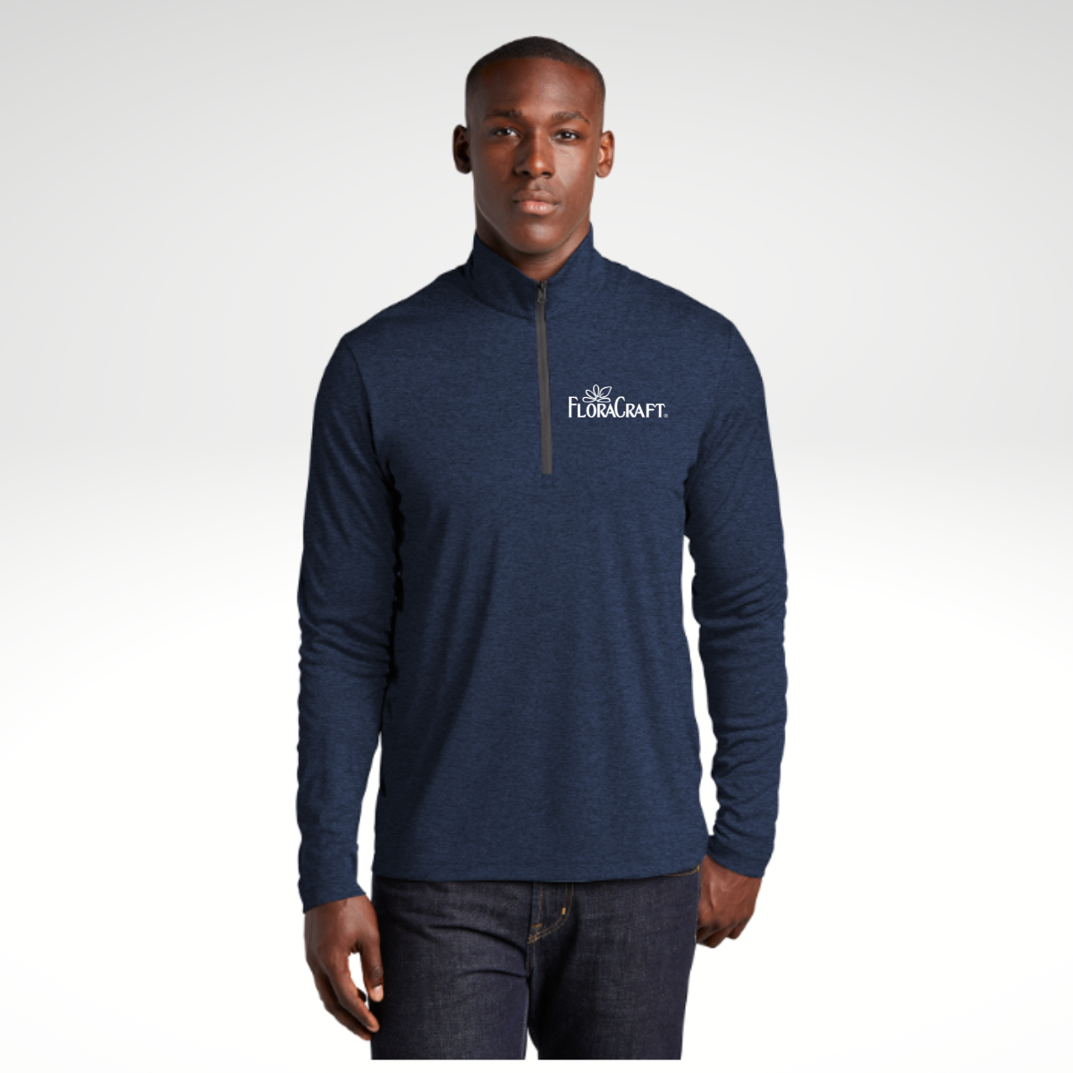 Sport-Tek ® Endeavor 1/2-Zip Pullover in Dark Royal Heather - Heat Seal