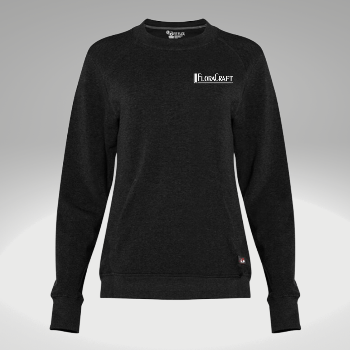 Badger - FitFlex Women's French Terry Sweatshirt in Black - Embroidery