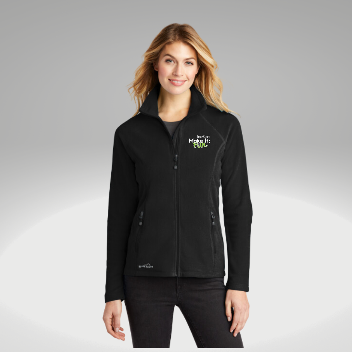 Eddie Bauer® Ladies Full-Zip Microfleece Jacket in Black